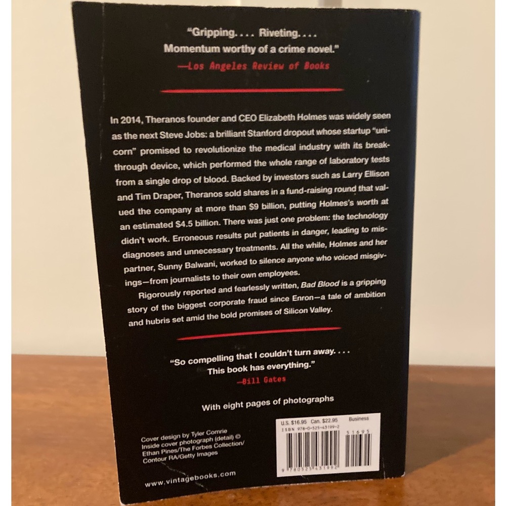 National Bestselling Book, “Bad Blood” by John Carreyrou - Picture 4 of 4